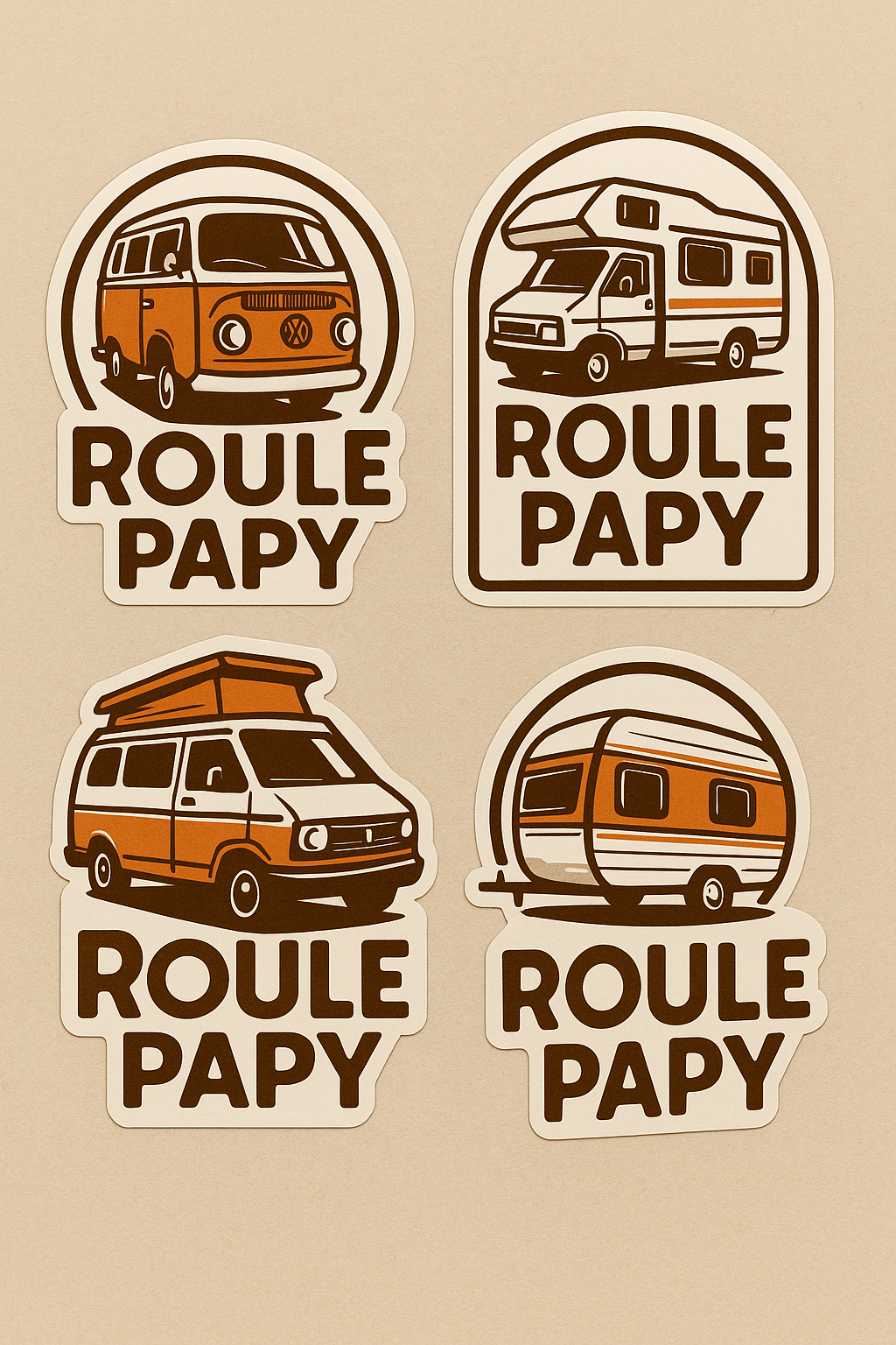 Autocollants Roule Papy